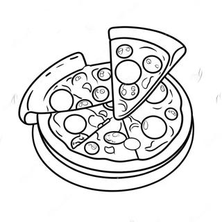 Pagina Para Colorir De Pizza De Desenho Animado Fofa 5302-4250