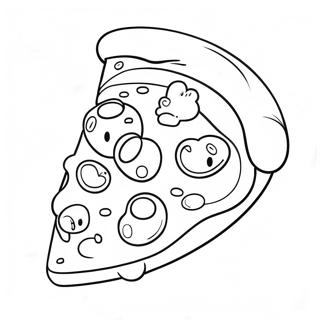 Pagina Para Colorir De Pizza De Desenho Animado Fofa 5302-4251