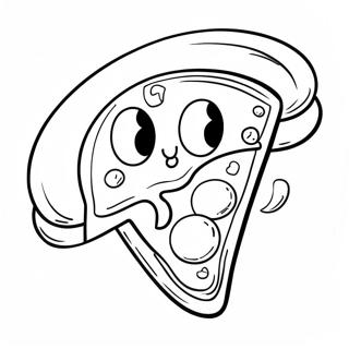 Pagina Para Colorir De Pizza De Desenho Animado Fofa 5302-4252