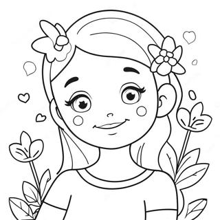 Anya Fofa Com Flores Para Colorir 53167-44205