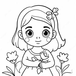 Anya Fofa Com Flores Para Colorir 53167-44206