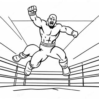 Pagina Para Colorir Do Lutador Da Wwe Editavel Pulando Em Cima Do Oponente 53237-44265