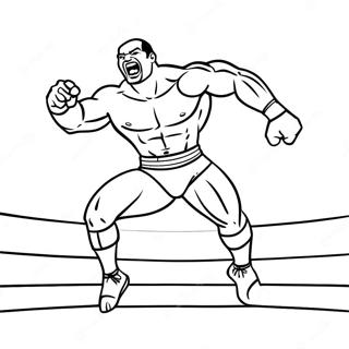 Pagina Para Colorir Do Lutador Da Wwe Editavel Pulando Em Cima Do Oponente 53237-44268