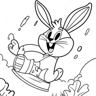 Pagina Para Colorir Bugs Bunny Enterrando 532-427