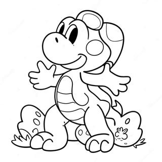 Pagina Para Colorir Do Yoshi Com Ovos Coloridos 53358-44350