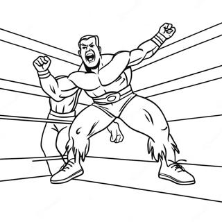 Pagina Para Colorir Do Lutador Da Wwe Pulando Em Cima Do Oponente 53418-44388