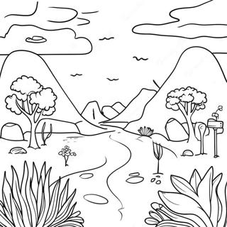 Pagina Para Colorir Paisagem Onirica Surrealista 53439-44402