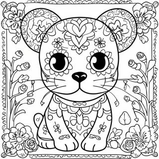 Pagina Para Colorir Animal Dia De Los Muertos 53468-44406