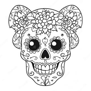 Pagina Para Colorir Animal Dia De Los Muertos 53468-44407