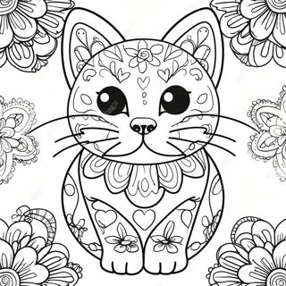 Pagina Para Colorir Gato De Acucar Colorido 53469-44426