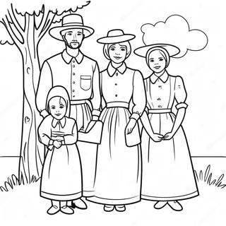 Pagina Para Colorir Reuniao Da Familia Amish 53489-44438