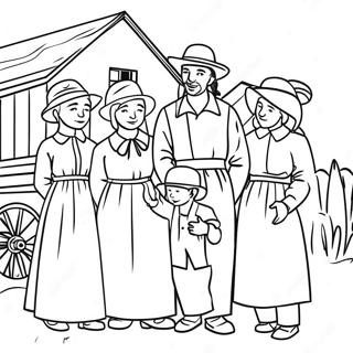 Pagina Para Colorir Reuniao Da Familia Amish 53489-44589