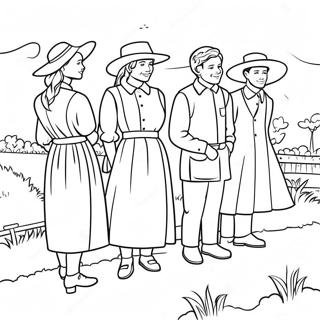 Pagina Para Colorir Reuniao Da Familia Amish 53489-44590