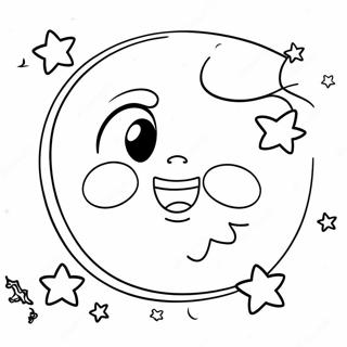 Pagina Para Colorir Da Lua Brilhante E Estrelas Cintilantes 53509-44603