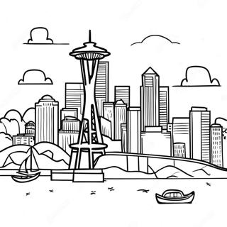 Pagina Para Colorir Do Horizonte De Seattle 53528-44478