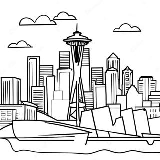 Pagina Para Colorir Do Horizonte De Seattle 53528-44480