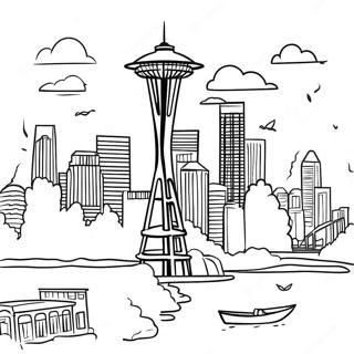 Pagina Para Colorir Do Horizonte De Seattle 53528-44621