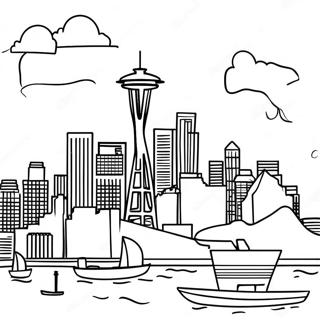 Pagina Para Colorir Do Horizonte De Seattle 53528-44624