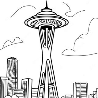 Pagina Para Colorir Da Space Needle De Seattle 53529-44474