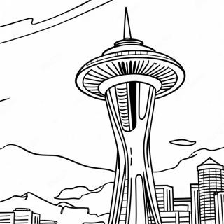 Pagina Para Colorir Da Space Needle De Seattle 53529-44475