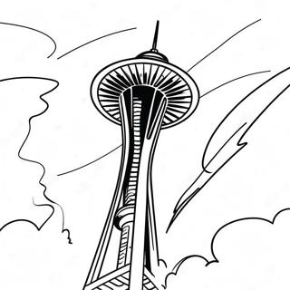 Pagina Para Colorir Da Space Needle De Seattle 53529-44476