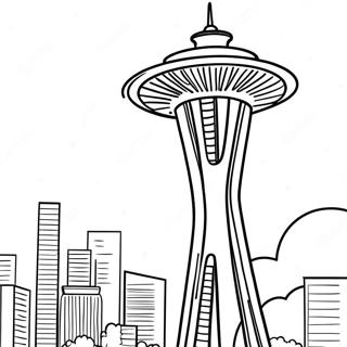 Pagina Para Colorir Da Space Needle De Seattle 53529-44627