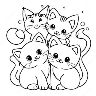 Pagina Para Colorir De Gatinhos Brincalhoes 53589-44521