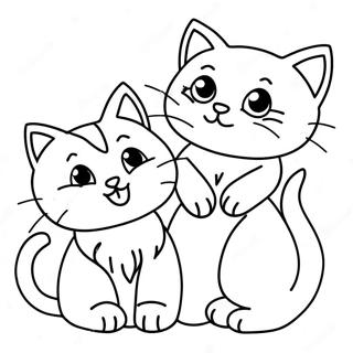 Pagina Para Colorir De Gatinhos Brincalhoes 53589-44524