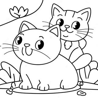 Pagina Para Colorir De Gatinhos Brincalhoes 53589-44671