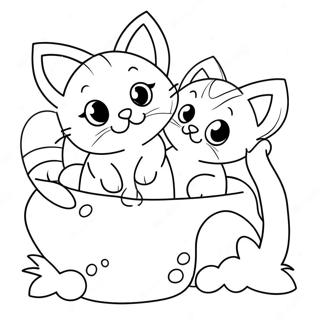 Pagina Para Colorir De Gatinhos Brincalhoes 53589-44672