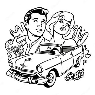 Pagina Para Colorir Do Logo Do Filme Grease 53618-44690