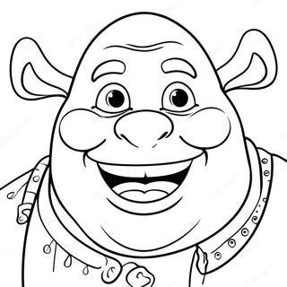 Pagina Para Colorir Do Rosto Feliz Do Shrek 53748-44792