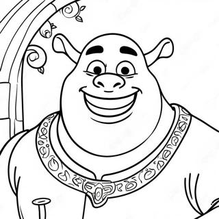 Pagina Para Colorir Do Shrek Com Um Grande Sorriso 53749-44797