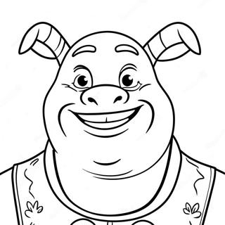 Pagina Para Colorir Do Shrek Com Um Grande Sorriso 53749-44798