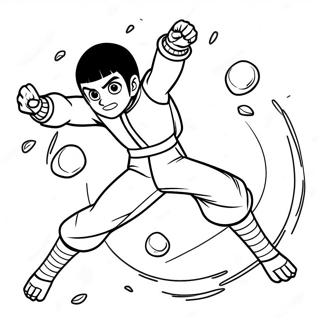 Pagina Para Colorir Do Rock Lee Em Pose Dinamica 53779-44825