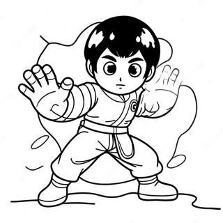 Pagina Para Colorir Do Rock Lee Em Pose Dinamica 53779-44826