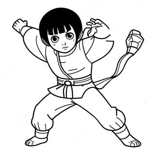 Pagina Para Colorir Do Rock Lee Em Pose Dinamica 53779-44828