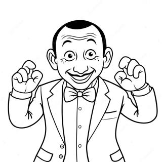 Pagina Para Colorir Do Pee Wee Herman Em Pose Engracada 53829-44865