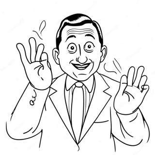 Pagina Para Colorir Do Pee Wee Herman Em Pose Engracada 53829-44867