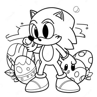 Sonic Páscoa Páginas Para Colorir