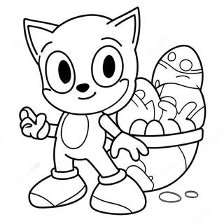 Pagina Para Colorir Do Sonic Com Ovos De Pascoa 53849-44870