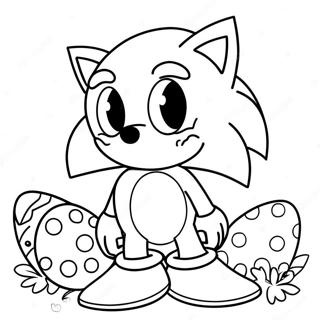 Pagina Para Colorir Do Sonic Com Ovos De Pascoa 53849-44871