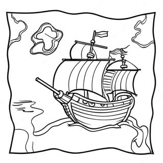 Pagina Para Colorir Do Mapa Do Tesouro Com Piratas 53859-44888