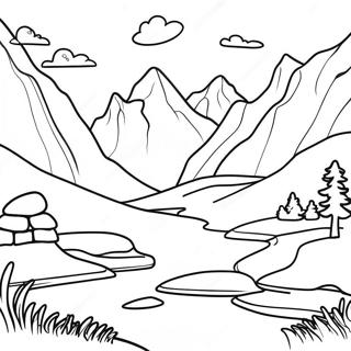 Pagina Para Colorir Da Paisagem Da Tundra 53888-44906