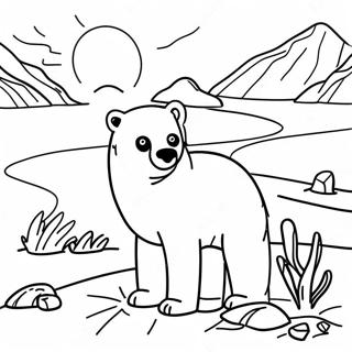 Animais Articos Na Tundra Pagina Para Colorir 53889-44916