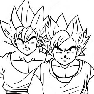 Goku E Gohan Páginas Para Colorir