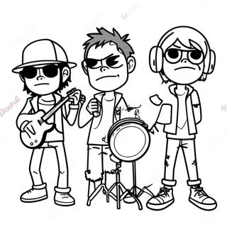 Pagina Para Colorir Dos Membros Da Banda Gorillaz 53999-44992