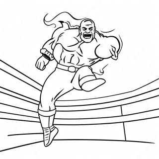 Pagina Para Colorir Lutador Da Wwe Pulando Sobre O Oponente 54160-45119