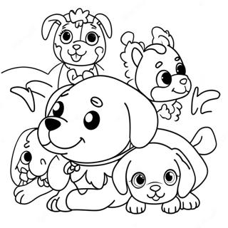 Pagina Para Colorir Do Ruff Ruff Brincando Com Amigos 54221-45159