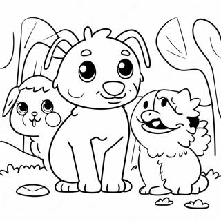 Pagina Para Colorir Do Ruff Ruff Brincando Com Amigos 54221-45160